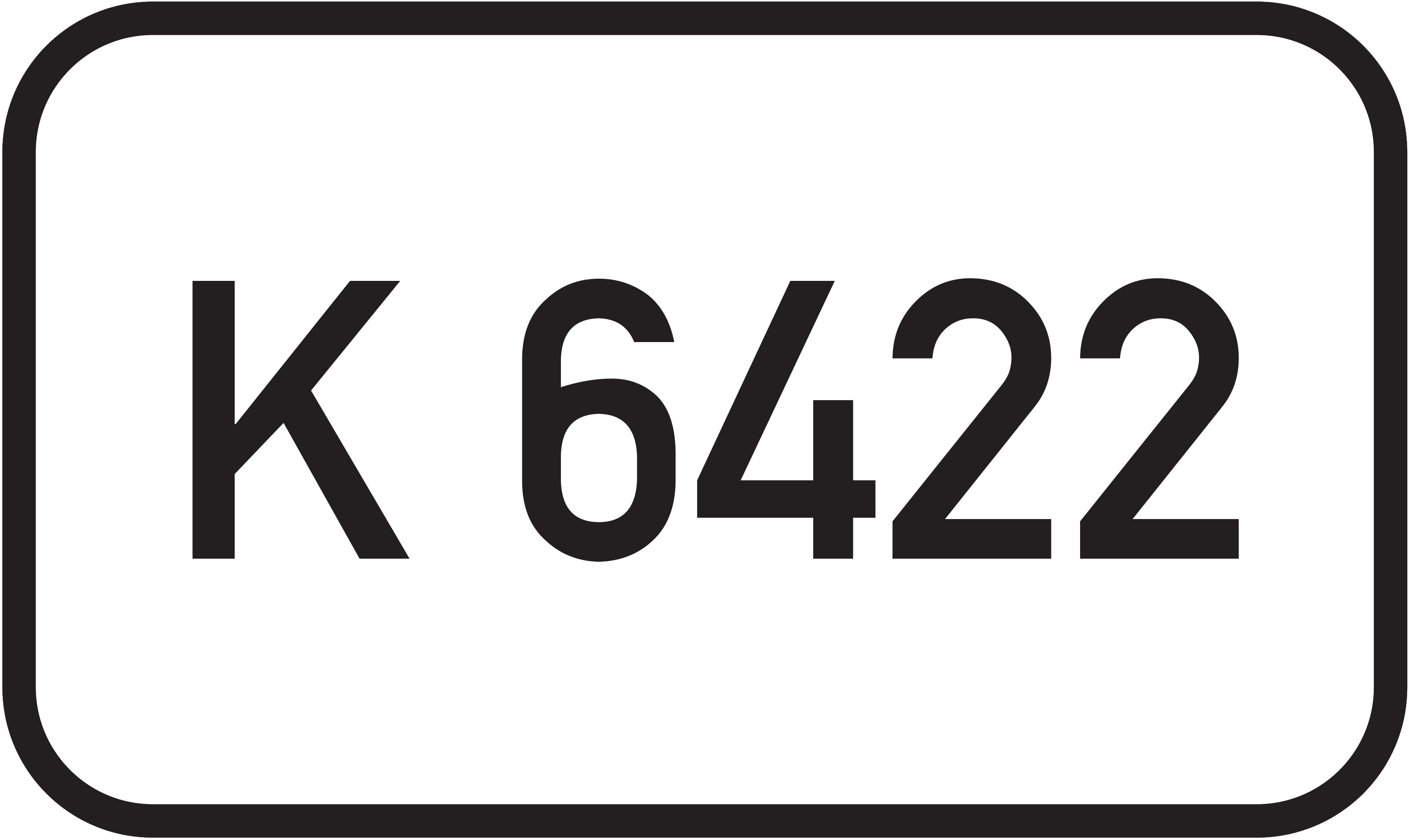 Straßenschild Kreisstraße K 6422