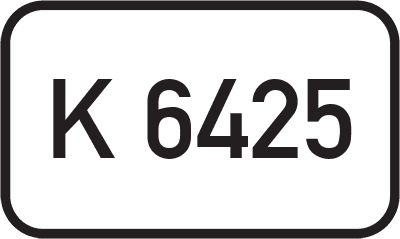 Straßenschild Kreisstraße K 6425