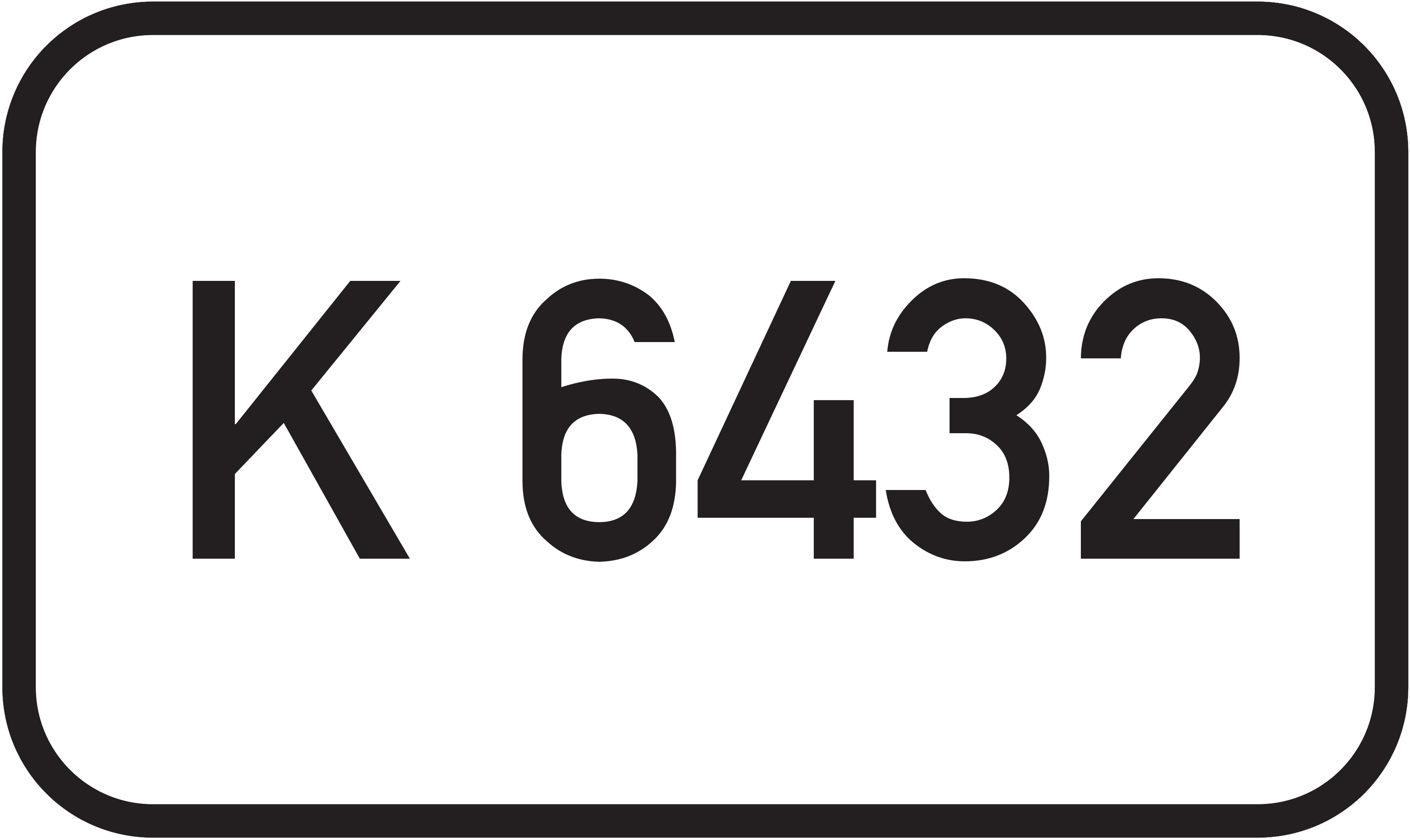 Straßenschild Kreisstraße K 6432