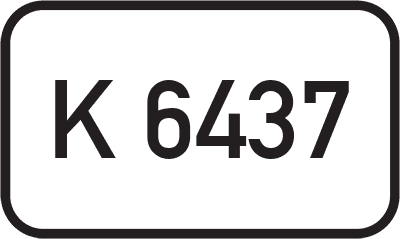 Straßenschild Kreisstraße K 6437