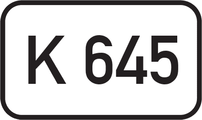 Straßenschild Kreisstraße K 645