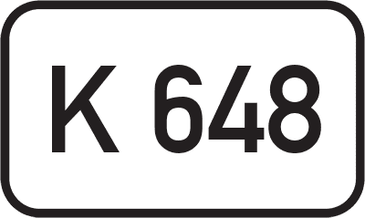 Straßenschild Kreisstraße K 648