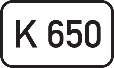 Straßenschild Kreisstraße K 650