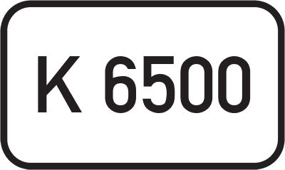 Straßenschild Kreisstraße K 6500