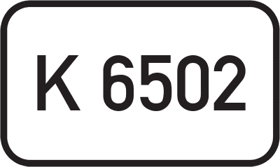 Straßenschild Kreisstraße K 6502