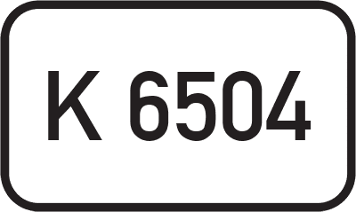 Straßenschild Kreisstraße K 6504