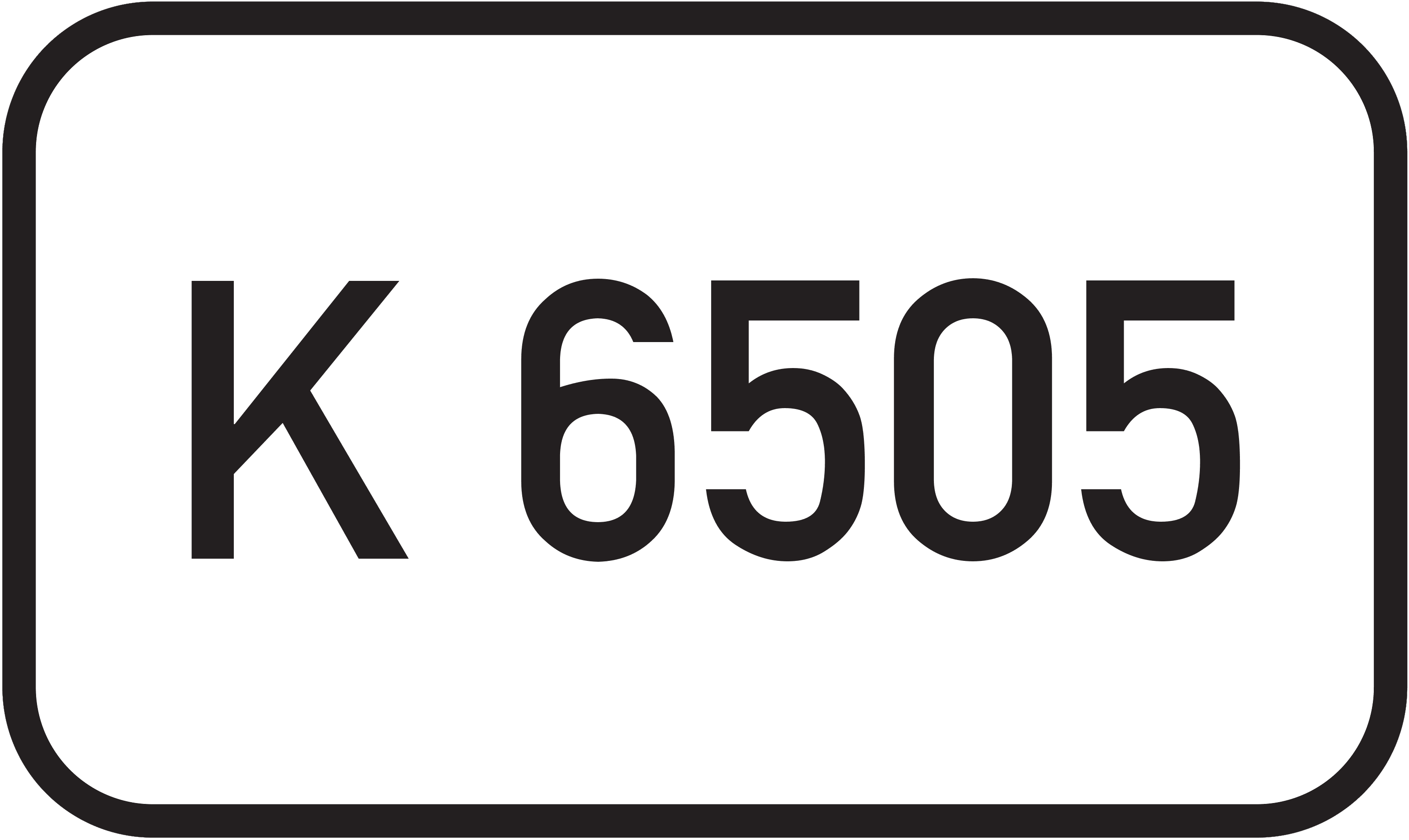 Straßenschild Kreisstraße K 6505