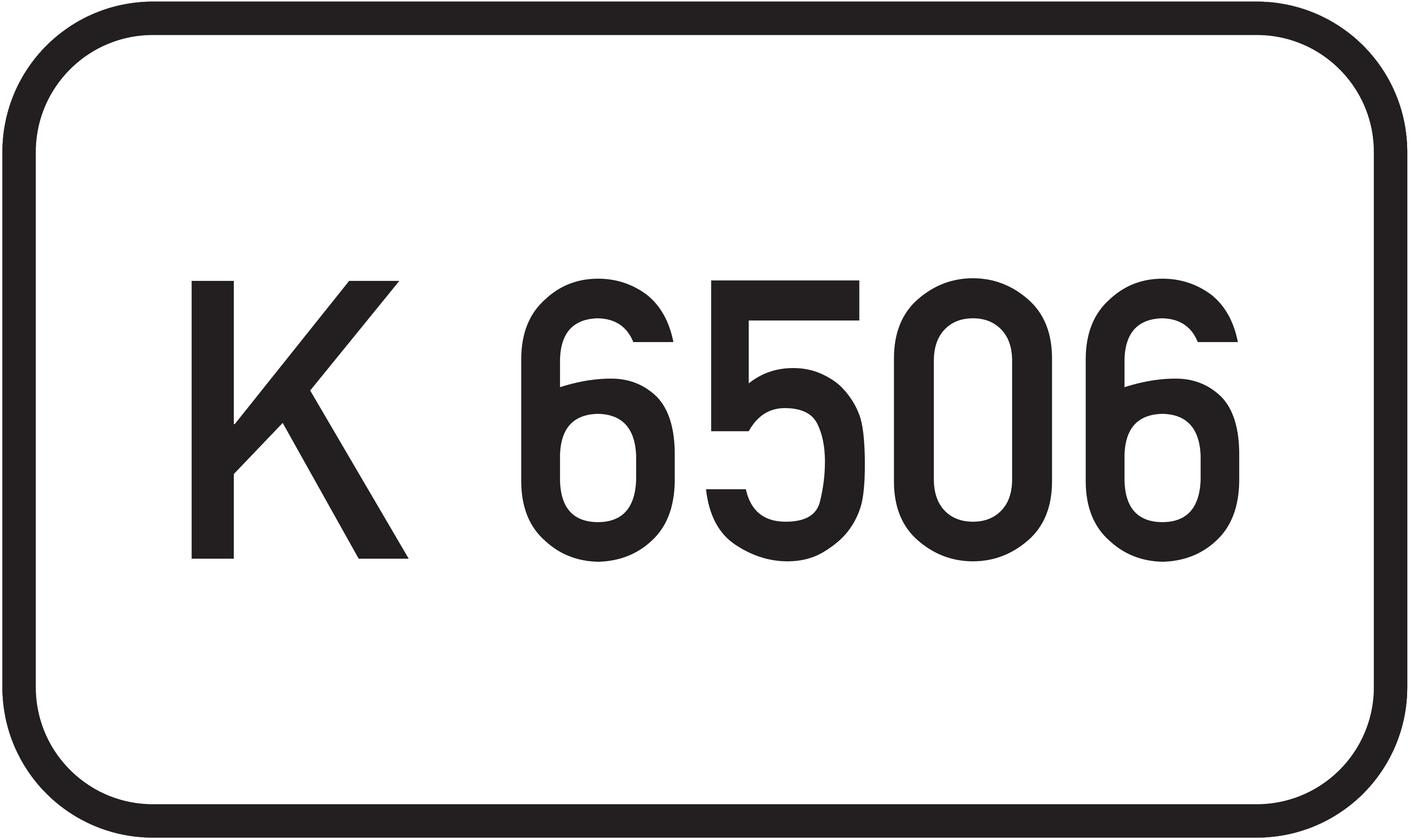 Straßenschild Kreisstraße K 6506