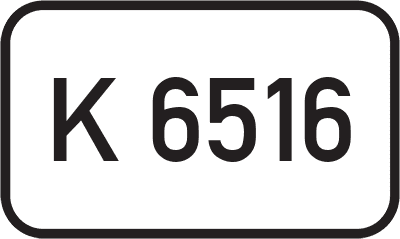 Straßenschild Kreisstraße K 6516