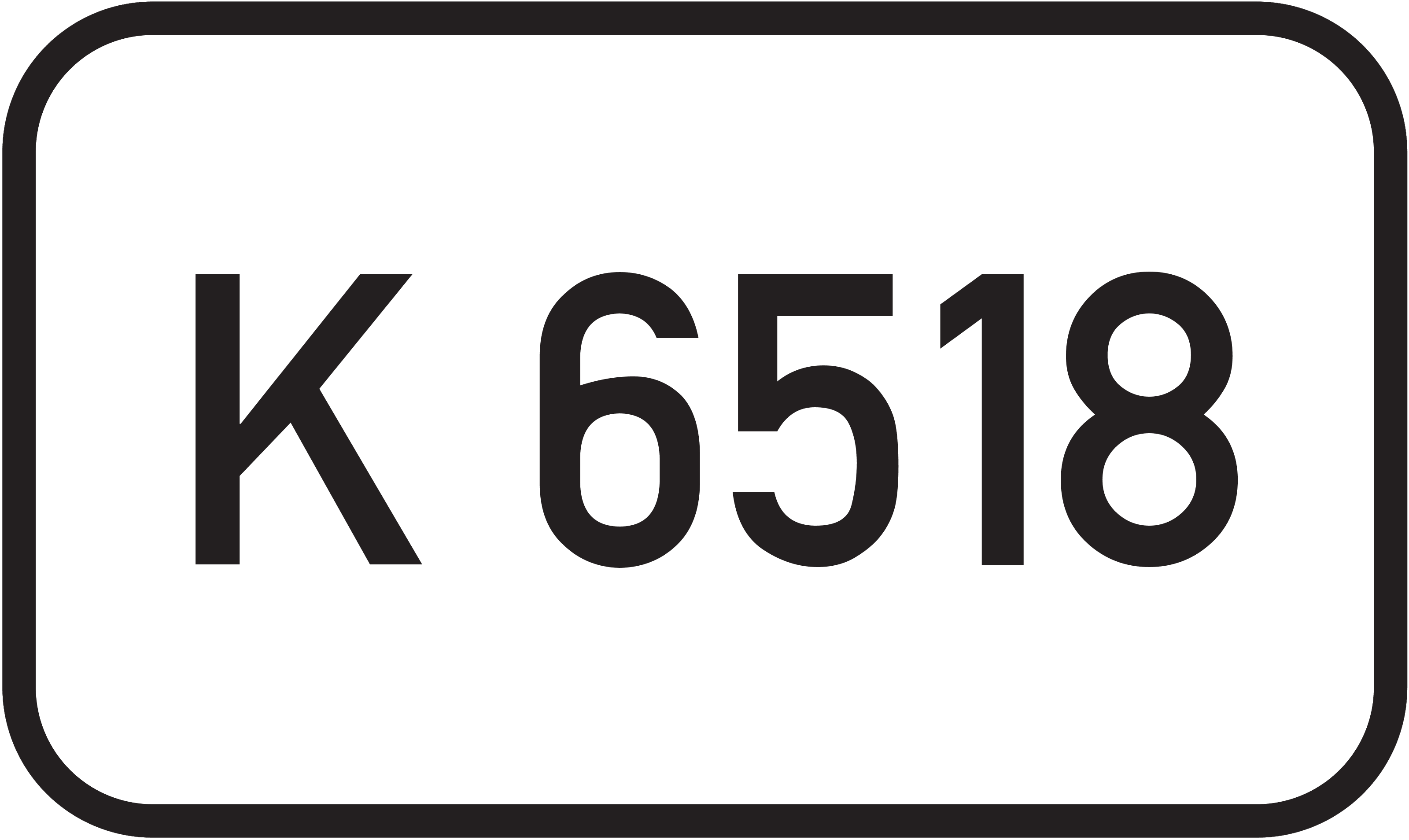 Straßenschild Kreisstraße K 6518