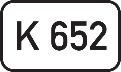 Straßenschild Kreisstraße K 652