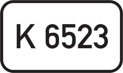 Straßenschild Kreisstraße K 6523