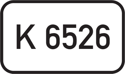 Straßenschild Kreisstraße K 6526