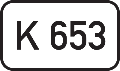 Straßenschild Kreisstraße K 653