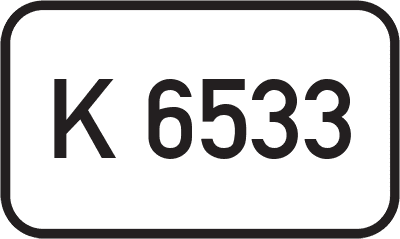 Straßenschild Kreisstraße K 6533