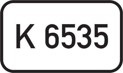 Straßenschild Kreisstraße K 6535