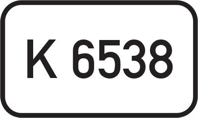 Straßenschild Kreisstraße K 6538