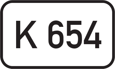 Straßenschild Kreisstraße K 654