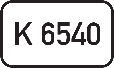 Straßenschild Kreisstraße K 6540