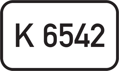 Straßenschild Kreisstraße K 6542