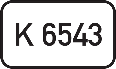 Straßenschild Kreisstraße K 6543
