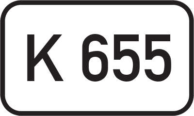 Straßenschild Kreisstraße K 655