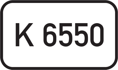 Straßenschild Kreisstraße K 6550