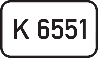 Straßenschild Kreisstraße K 6551