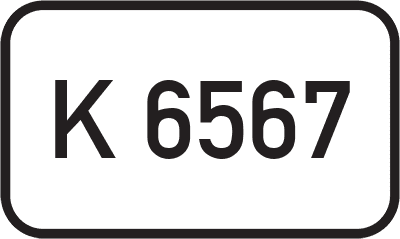 Straßenschild Kreisstraße K 6567