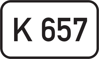 Straßenschild Kreisstraße K 657