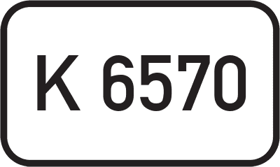 Straßenschild Kreisstraße K 6570