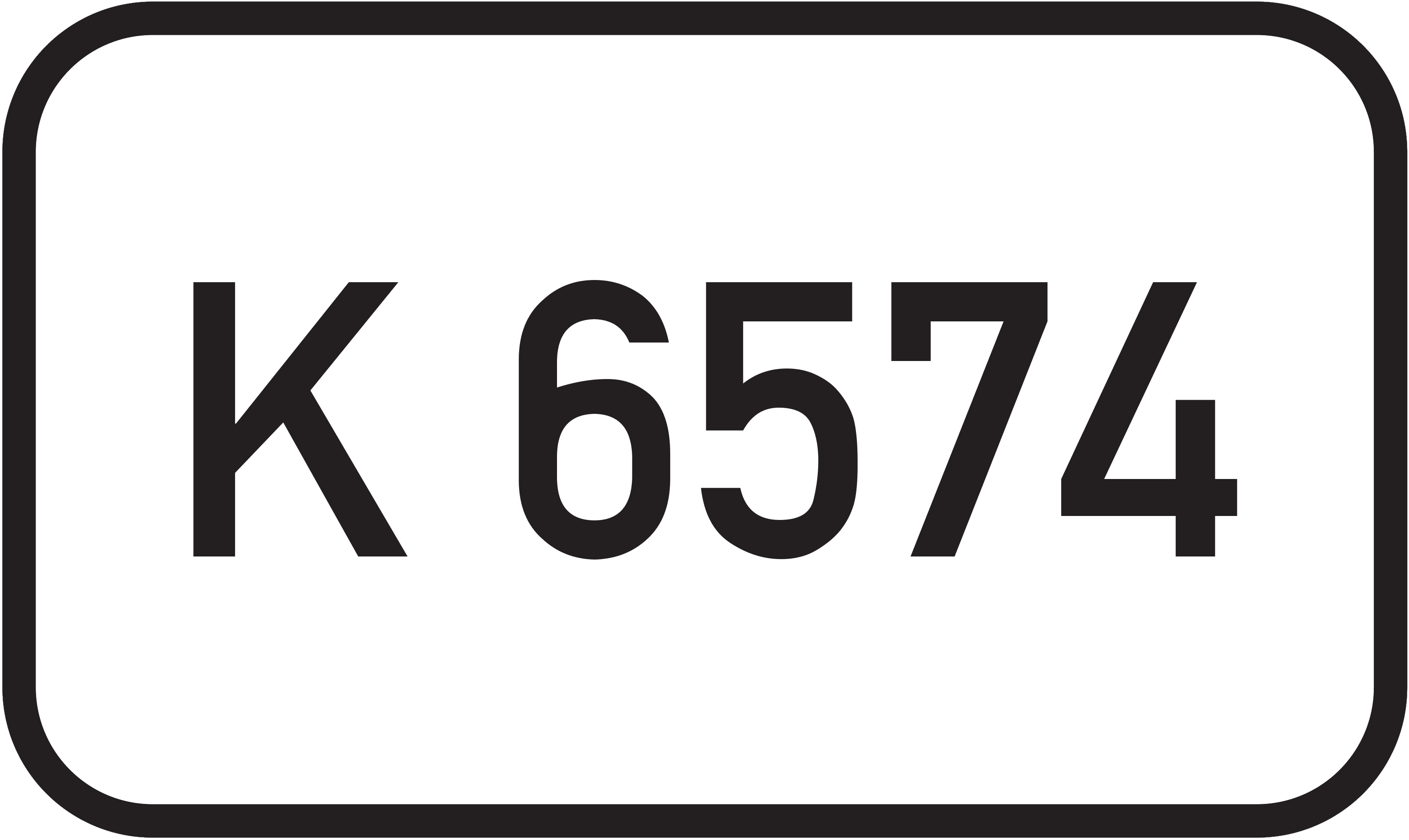 Straßenschild Kreisstraße K 6574