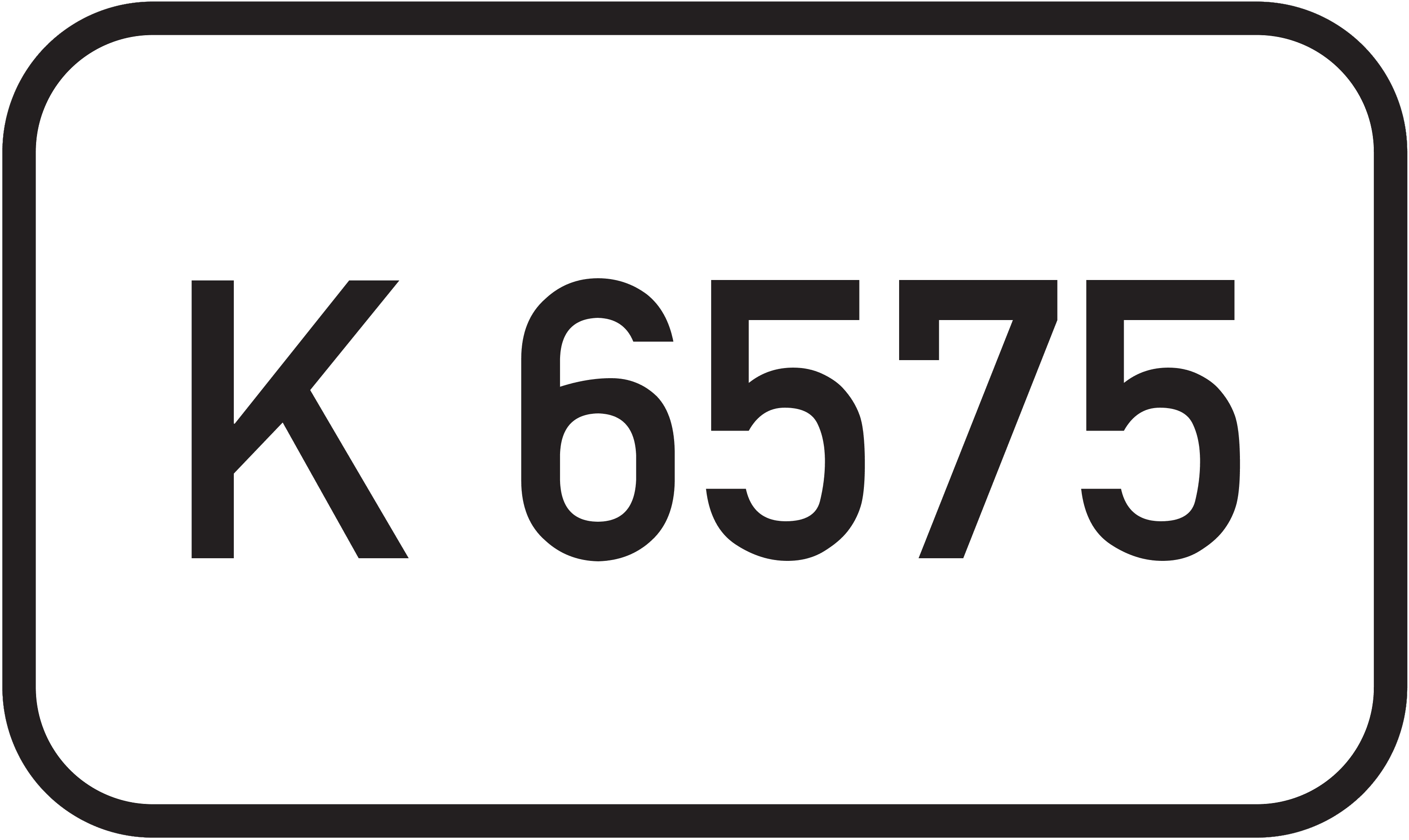 Straßenschild Kreisstraße K 6575