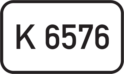 Straßenschild Kreisstraße K 6576