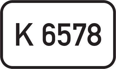 Straßenschild Kreisstraße K 6578