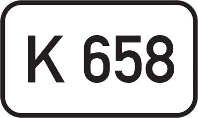 Straßenschild Kreisstraße K 658