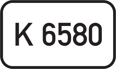 Straßenschild Kreisstraße K 6580