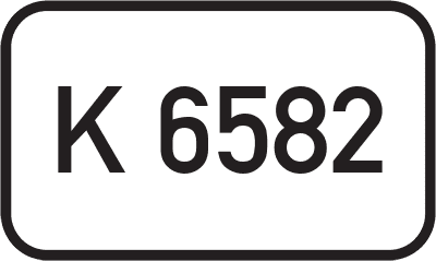 Straßenschild Kreisstraße K 6582