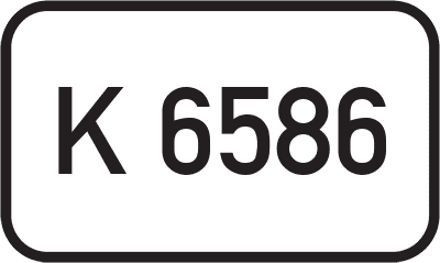 Straßenschild Kreisstraße K 6586