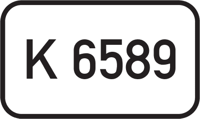 Straßenschild Kreisstraße K 6589