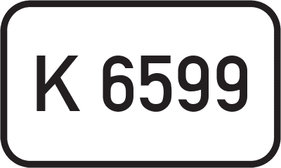 Straßenschild Kreisstraße K 6599