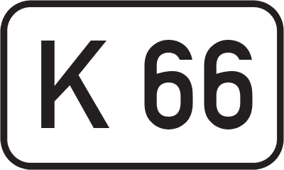 Straßenschild Kreisstraße K 66