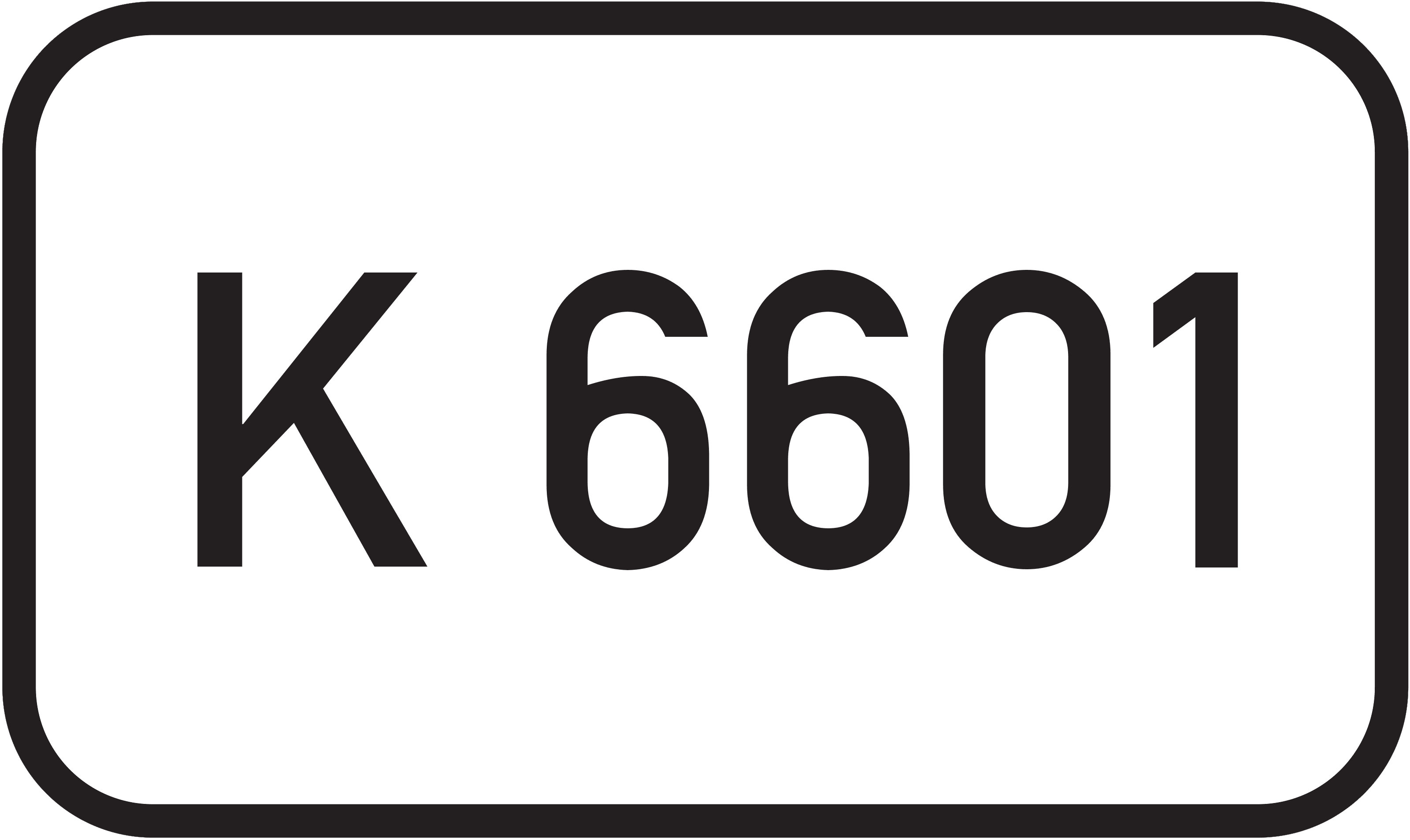 Straßenschild Kreisstraße K 6601