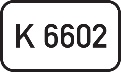 Straßenschild Kreisstraße K 6602