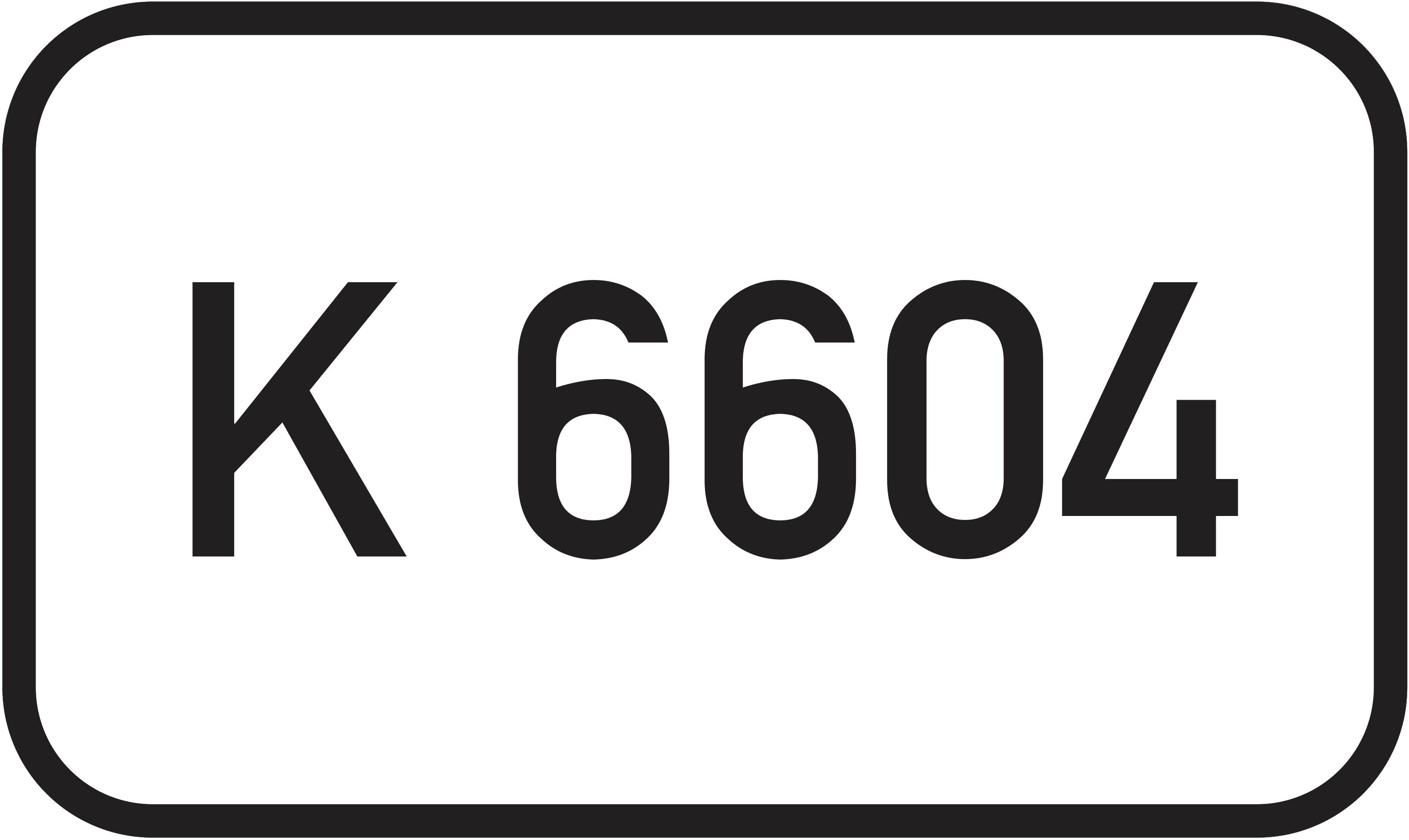 Straßenschild Kreisstraße K 6604