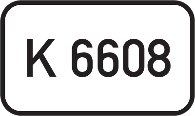 Straßenschild Kreisstraße K 6608