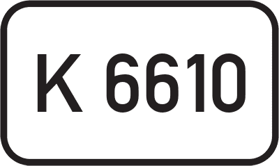 Straßenschild Kreisstraße K 6610