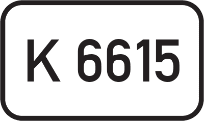 Straßenschild Kreisstraße K 6615