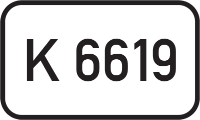Straßenschild Kreisstraße K 6619