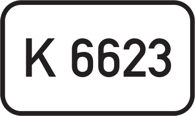 Straßenschild Kreisstraße K 6623
